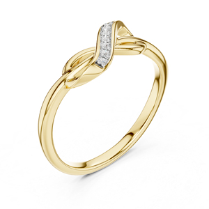 แหวนเพชรทรงกลมทองคำ 14K สำหรับผู้หญิง |   0.048 กะรัต |   ได้รับการรับรองจาก IGI |   ของขวัญวันครบรอบ - Product Image 5