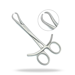 Pinza para Toallas Lorna Sin Perforación de 5.25 Pulgadas, Juego de Instrumentos Quirúrgicos Manuales, Pinzas de Acero Inoxidable - Product Image 1
