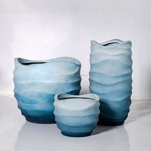 Pot de béton en fibre de verre léger enduit Poly variété céramique régulière intérieur maison thème stylistique traitement de coupe personnalisé - Product Image 3