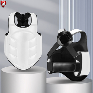 Boxtraining Brustschutz Verstellbare Kampfsport-Schutzweste Ledergefüttert Umweltfreundlich Atmungsaktiv für Taekwondo Karate Übungen - Product Image 5