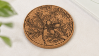 Ensemble de sous-verres ronds modernes en bois gravés au laser, écologiques, anti-chaleur, épaisseur 5 mm, pour la protection de la table