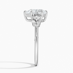 BOJ <b>Ring</b> 031 Pear Cut <b>925</b> <b>Silver</b> Camellia Three Stone Halo Diamond <b>Ring</b> 2ct D Color VVS1 Moissanite GRA Certified Low Price Sale - Product Image 3