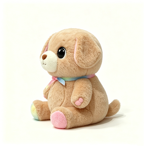 Peluche de cachorro marrón, lindo peluche de perro, peluche de perro sentado, peluche de cachorro color canela - Product Image 2