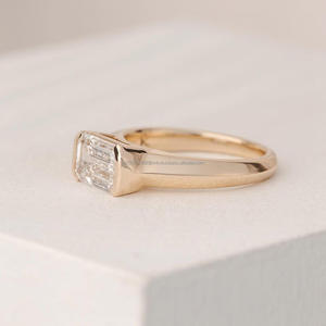 IGI/GIA Lab Grown Cut Diamond Vintage 14k jaune mariage/bague de fiançailles unisexe or blanc fin pour anniversaire fête-digne - Product Image 4