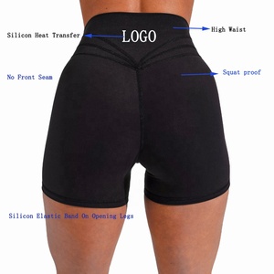 Women's High-Waisted <b>Tummy</b> <b>Control</b> High Compression Sports Shorts Solid Pattern Lightweight Breathable Quick Dry - Product Image 3