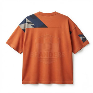 เสื้อยืดโอเวอร์ไซส์ทรงหลวมสำหรับผู้ชาย ผ้าคอตตอนหนา แขนสั้น คอกลม ทรงหลวม สไตล์ลำลอง รับผลิตตามสั่ง ขายส่ง - Product Image 2