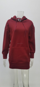 Sudaderas con capucha para mujer, sudaderas con capucha de gran tamaño, lana, invierno, sólido, informal, en blanco, ropa cálida personalizada - Product Image 3