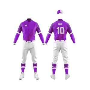 Wholesale Custom Team Set 100% Polyester Breathable Quick Dry Jersey <b>Pants</b> Elastic Waist Digital Printed Baseball Uniform - Product Image 6
