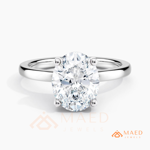 925 <b>Silver</b> Oval Cut <b>Solitaire</b> <b>Ring</b> for Women Elegant Engagement Style Sparkling Jewelry Gift Design - Product Image 5