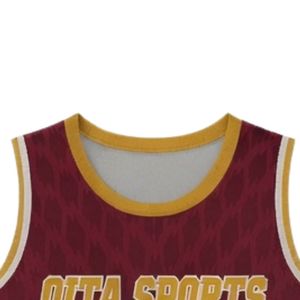 Maillot de lacrosse unisexe bordeaux et or en polyester léger – Tenue de sport pour entraînement et matchs d'équipe - Product Image 3