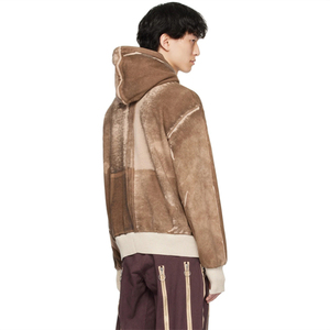 Sweat à capuche en molleton marron décontracté pour homme, imprimé sur mesure, avec strass, écologique, respirant et résistant à la décoloration - Product Image 1
