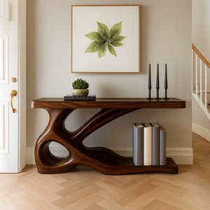 Mesa Consola Moderna de Madera Maciza Natural Hecha a Mano, Marca Luxali de Vietnam, Muebles para Sala de Estar, Regalo para el Hogar - Product Image 2