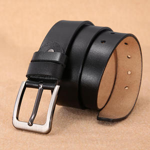 Men's Premium Quality Classic Casual Cow Hide Genuine Leather Belt Steel Buckle <b>Adjustable</b> Length Eco-Friendly Heavy Duty - Product Image 6