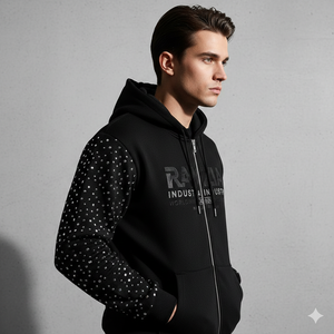 Sudadera con Capucha y Cremallera para Hombre de Fábrica OEM, con Logotipo Personalizado Bordado e Impreso, Sudadera de Algodón, Sudadera con Cremallera para Hombre al por Mayor 100% - Product Image 5