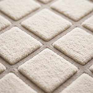 Tapis géométrique tufté à la main en laine crème beige, motif quadrillé moderne, fait main sur mesure, épaisseur supplémentaire, pour usage domestique, vente en gros - Product Image 2