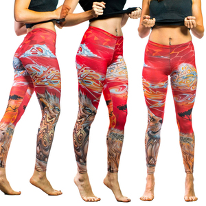 Women High Waist Full Length Leggings <b>Animal</b> Print Sporty Stretch Breathable <b>Knitted</b> Yoga Workout Pants - Product Image 6