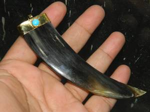Colgante Redondo Hecho a Mano de Cuerno de Búfalo Ecológico, Imitación Antigua, Artículo Coleccionable, Decoración para el Hogar, con Detalles en Negro y Dorado - Product Image 5