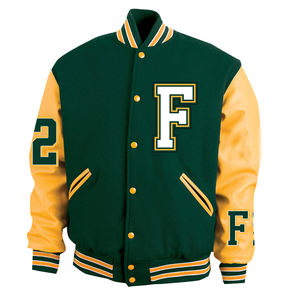 Veste universitaire pour homme personnalisable avec logo OEM, design vierge, patch en chenille, streetwear, broderie en cuir, vestes universitaires de baseball - Product Image 1