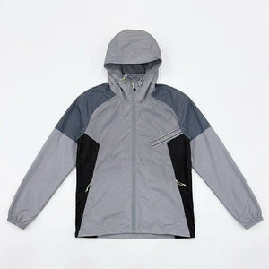 Most Demanding Custom Logo Gray Men's Nylon High Quality <b>Wind</b> <b>Breaker</b> Sets Trousers Breathable Wear Men Sets Streetwear Hoodies - Product Image 2