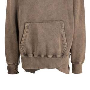 Wholesale Boxy 100% Cotton Streetwear Smoke Gray Heavyweight Oversize Acid Wash <b>Pullover</b> <b>Men</b> Hoodie - Product Image 2