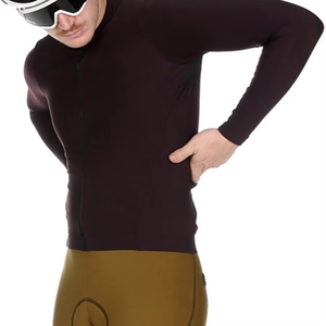 Maillot de cyclisme thermique à manches longues pour homme, extensible, léger, avec fermeture éclair intégrale, fabriqué au Pakistan - Product Image 3