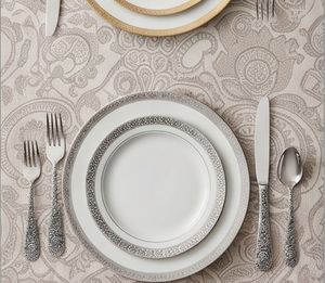 Ensemble de couverts élégants en acier inoxydable à motif floral, poli miroir, compatible lave-vaisselle, pour mariage, cuillère, fourchette, couteau - Product Image 6