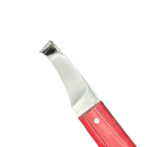 Couteau à sabots en acier inoxydable résistant à la rouille pour chevaux, manche en bois OEM, outils professionnels de fermeur pour la coupe des sabots de chèvre - Product Image 3