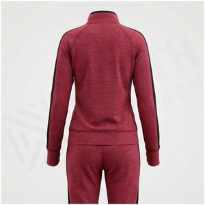 <b>Women</b> Solid Color Full <b>Zip</b> Tracksuit Set With Side Pockets Stand Collar Sporty Style Autumn Wear - Product Image 2