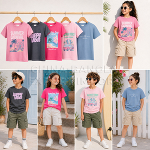 Camisetas y Vestidos de Verano para Niños y Niñas al por Mayor Ropa Nueva Mixta de Marca Ropa Urbana de Algodón para Niños de Bangladesh - Product Image 2
