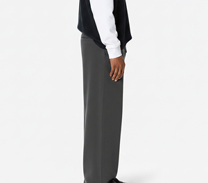 Nouveau style vintage, pantalon de survêtement à cordon de serrage, coupe droite, en laine mi-lourde, respirant, écologique, 100% coton, à bas large - Product Image 5