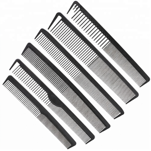 Ensemble de peignes à cheveux multi-designs en fibre de carbone antistatique, outil professionnel de coiffure et de coupe de cheveux pour barbier - Product Image 1