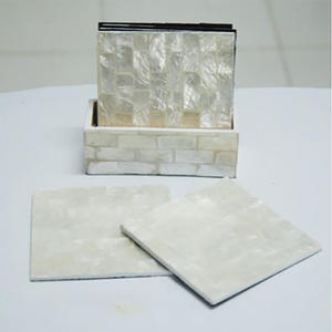 Posavasos plateado de Capis Glassware & Placemat Motive Art, tamaño 100x100mm - Product Image 1