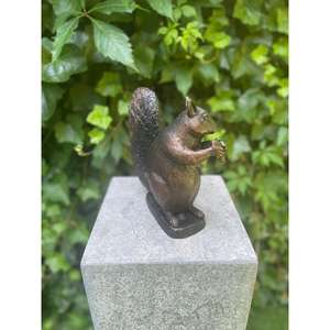 Figuras Decorativas de Ardilla de Bronce, Artesanía Creativa, Decoración para el Hogar y Jardín, Adornos - Product Image 5