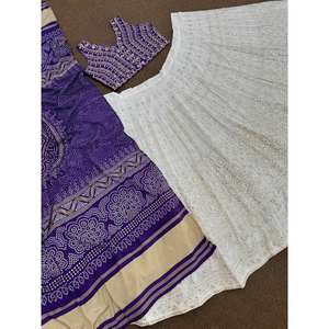 Lehenga choli เครื่องประดับของนักออกแบบชาติพันธุ์พร้อมงานปักที่มีลำดับที่ซับซ้อน - Product Image 5