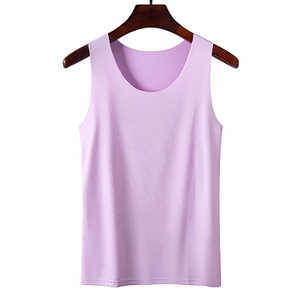 เสื้อกล้ามคอกลมผู้หญิงไซส์ใหญ่ ผลิตจากโพลีเอสเตอร์ 100% เป็นมิตรต่อสิ่งแวดล้อม สีพื้น สำหรับฤดูร้อน ไม่มีแขน - Product Image 5