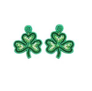 Pendientes de Aro con Cuentas de Semillas de Moda, Joyería de Tendencia, Pendientes Clásicos con Cuentas de Semillas, Estilo Minimalista - Product Image 3