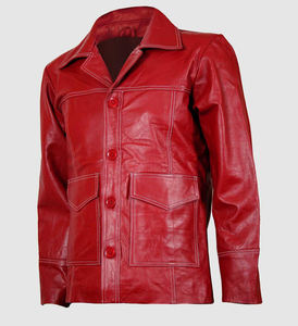 แจ็กเก็ตหนังสำหรับผู้ชายแจ็กเก็ตหนังสำหรับผู้ชายแจ็กเก็ตแนวสตรีทแจ็กเก็ตแบบมีซิปดีไซน์ตามสั่ง - Product Image 3