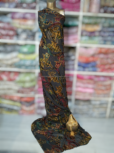 Somali ชุดเดรสออกงานสำหรับผู้หญิงผ้าแจ็คการ์ดลายดอกไม้ผ้ากำมะหยี่ดีไซน์แบบอินเดียสำหรับเจ้าสาว - Product Image 4