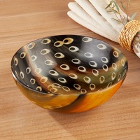 Bol décoratif en corne de buffle pour fruits secs, collations, salades, usage domestique et en cuisine, fournisseur en gros
