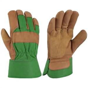 Gants de travail confortables et robustes en cuir de vachette grainé canadien, réfléchissants, pour la sécurité industrielle et la protection des mains - Product Image 3
