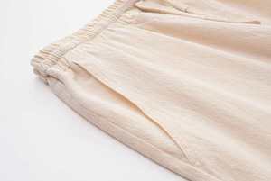 Pantalones Cortos Deportivos de Malla de Poliéster para Hombre, Pantalones Cortos Casuales de Lino para Hombre de Verano con Cintura Elástica y Cordón, Pantalones Cortos de Lino - Product Image 3