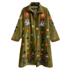 Chaqueta Safari Acolchada de Tweed con Relleno de Algodón para Mujer, con Cuello Abotonado, para Otoño/Invierno - Product Image 2