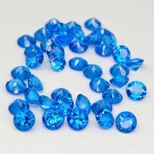บลูโทแพซสวิสทรงกลมเจียระไนสวยงาม สำหรับทำเครื่องประดับ ขายส่ง DIY - Product Image 3