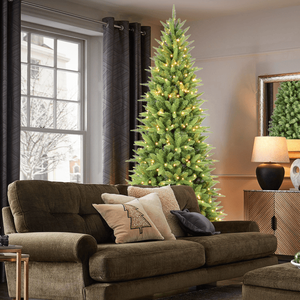 Albero di Natale Artificiale 2,4m (8ft) con 1612 Punte Miste in PVC/Acero Rigido, 500 Luci LED Bianco Caldo, Filo Memoria + Filo in Ferro, 300cm, Verde PE - Product Image 5
