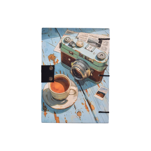 <b>A5</b> Vintage Camera Coffee Theme Handmade Paper Notebook Lock <b>Diary</b> | 200 Pages Double Side Writing Eco Friendly Premium Journal - Product Image 2