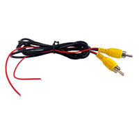 Faisceau de câbles vidéo RCA de longueur personnalisée avec câble d'alimentation, extrémité de fil nu, pour caméra de recul, installation de lecteur DVD et moniteur de voiture