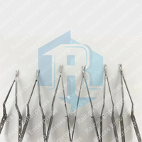 Ensemble de micro-ciseaux Yasargil, 6 pièces, acier inoxydable, droits et courbés, instruments chirurgicaux pour la microchirurgie de précision