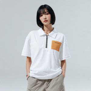 Camisetas Polo de Manga Larga para Mujer, Estilo Oversize con Cierre, para Invierno - Product Image 3