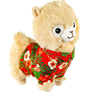 Peluche personnalisée Llama Alpaca avec chemise hawaïenne et couineur dans le ventre, jouet pour animaux de compagnie, vêtements imprimés pour animaux en peluche, vente en gros - Product Image 3