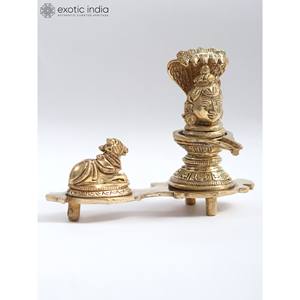 รูปปั้น Nanti shivalingam ขนาดเล็ก6นิ้วมีฮู้ดห้าชิ้นสำหรับให้เป็นของขวัญและวัดพระอิศวรทำในอินเดีย - Product Image 2